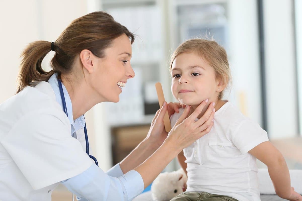 Young patient with teddy bear